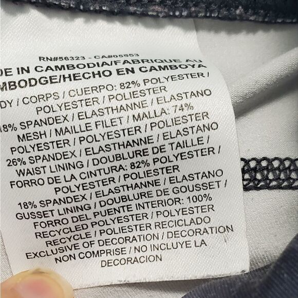 Nike Gray & Black Watercolor Leggings - Picture 5 of 6